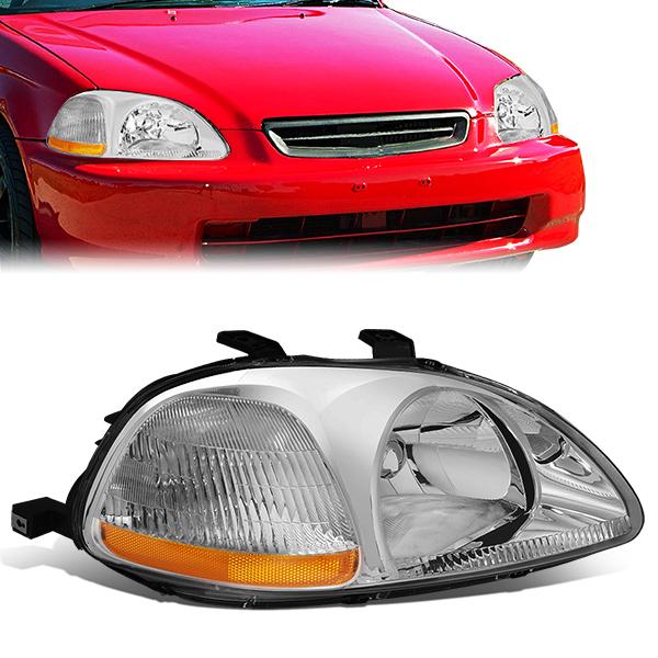 96-98 Honda Civic Headlight - Clear/Amber - OE Style - Right Side - OEM-HL-0005-R - 1