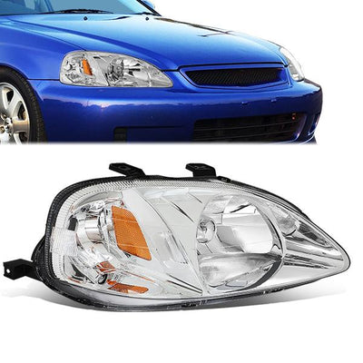 99-00 Honda Civic Headlight - Clear/Amber - OE Style - Right Side - OEM-HL-0006-R - 1