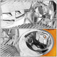 01-03 Honda Civic Non SI Headlight - Clear/Amber - OE Style - Left Side - OEM-HL-0007-L - 2
