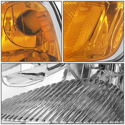 01-03 Honda Civic Non SI Headlight - Clear/Amber - OE Style - Left Side - OEM-HL-0007-L - 3