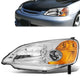 01-03 Honda Civic Non SI Headlight - Clear/Amber - OE Style - Left Side - OEM-HL-0007-L - 1