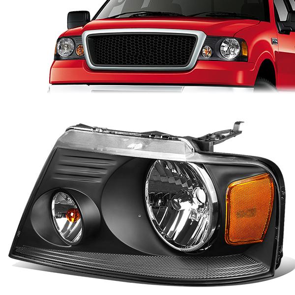 04-08 Ford F150 Lincoln Mark LT Headlight - Clear/Amber - OE Style - Left Side - OEM-HL-0010-L - 1