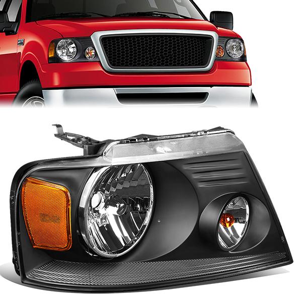 04-08 Ford F150 Lincoln Mark LT Headlight - Clear/Amber - OE Style - Right Side - OEM-HL-0010-R - 1