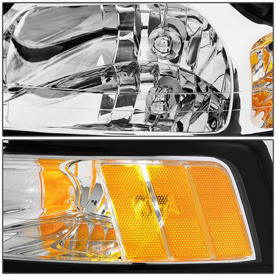 99-04 Ford Mustang Headlight - Clear/Amber - OE Style - Left Side - OEM-HL-0013-L - 3