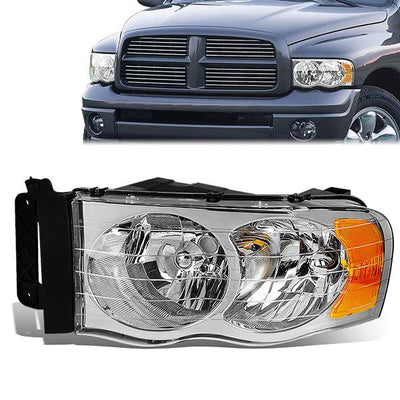 02-05 Dodge Ram Truck Headlight - Clear/Amber - OE Style - Left Side - OEM-HL-0015-L - 1