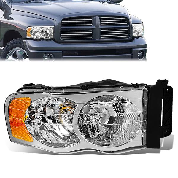 02-05 Dodge Ram Truck Headlight - Clear/Amber - OE Style - Right Side - OEM-HL-0015-R - 1