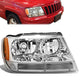 99-04 Jeep Grand Cherokee WJ Headlight - Clear/Amber - OE Style - Right Side - OEM-HL-0021-R - 1