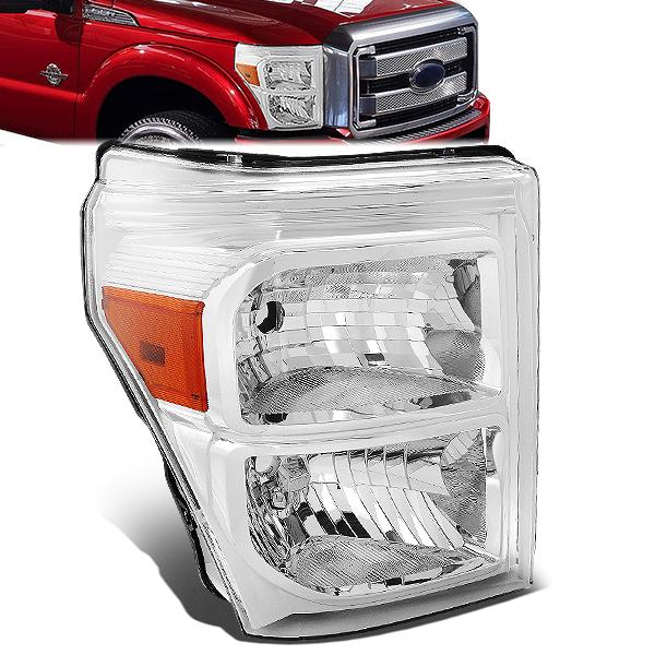 11-16 Ford F-250 F-350 F-450 F-550 Super Duty Headlight - Clear/Amber - OE Style - Right Side - OEM-HL-0030-R - 1