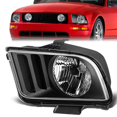 05-09 Ford Mustang Headlight - Clear/Amber - OE Style - Left Side - OEM-HL-0032-L - 1