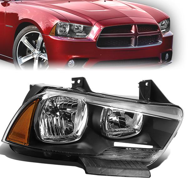 11-14 Dodge Charger Headlight - Clear/Amber - OE Style - Right Side - OEM-HL-0035-R - 1