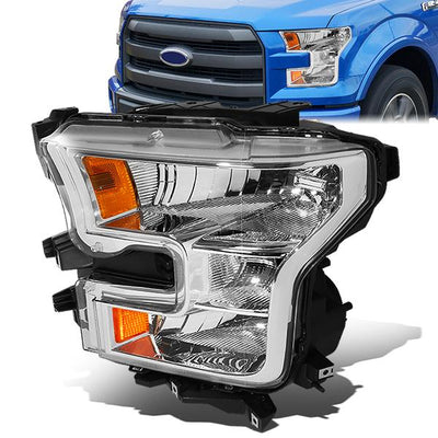 15-17 Ford F-150 Headlight - Clear/Amber - OE Style - Left Side - OEM-HL-0041-L - 1