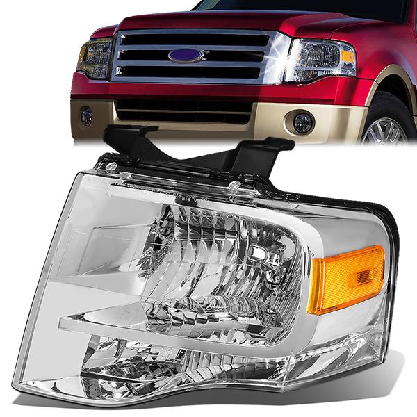 07-14 Ford Expedition Headlight - Clear/Amber - OE Style - Left Side - OEM-HL-0046-L - 1