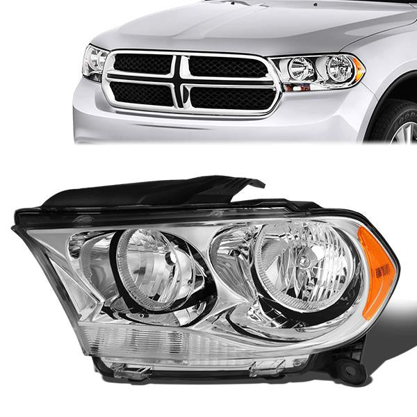 11-13 Dodge Durango Headlight - Clear/Amber - OE Style - Left Side - OEM-HL-0067-L - 1