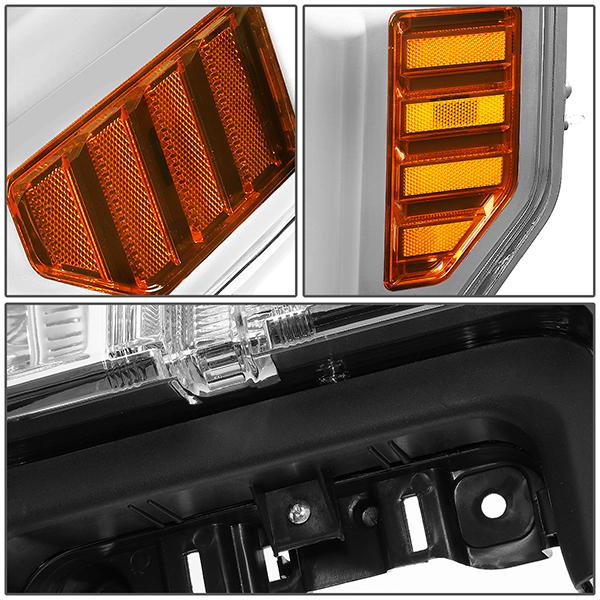 17-19 Ford F250 Super Duty Headlight - Clear/Amber - OE Style - Left Side - OEM-HL-0100-L - 3