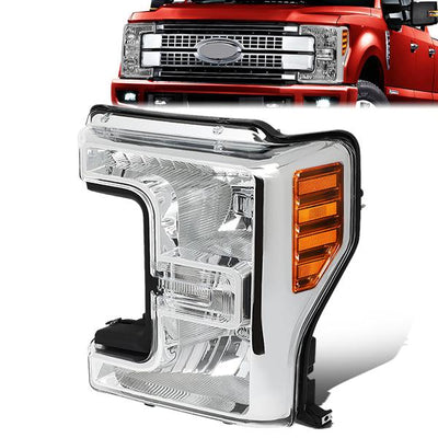 17-19 Ford F250 Super Duty Headlight - Clear/Amber - OE Style - Left Side - OEM-HL-0100-L - 1