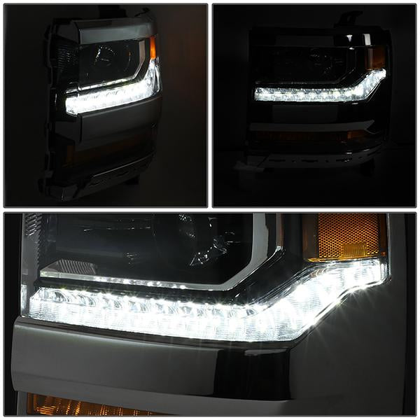 LED DRL Projector Headlight (Left) 16-19 Chevy Silverado / GMC Sierra ...