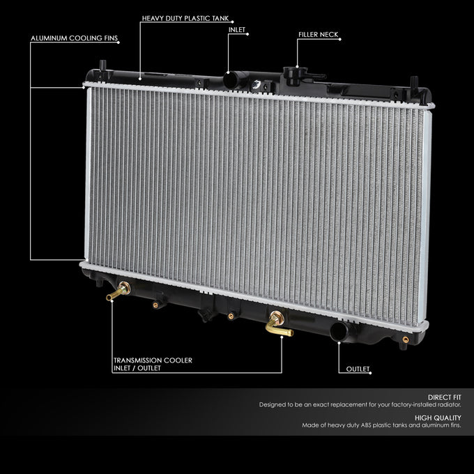 D-Motoring - 90-96 Honda Accord Prelude 2.2L Radiator - Aluminum - 2