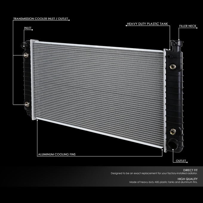 D-Motoring - 88-95 Chevy GMC C/K Pickup/Suburban Radiators - Aluminum - 2