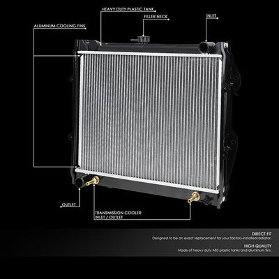D-Motoring - 84-95 4Runner Pickup 2.4L AT MTRadiator - Aluminum - 2