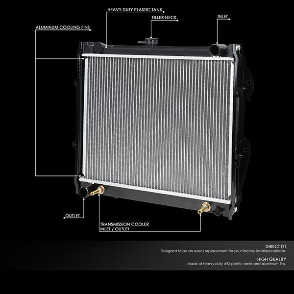 D-Motoring - 84-95 4Runner Pickup 2.4L AT MTRadiator - Aluminum - 2