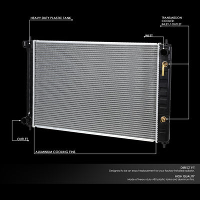 D-Motoring - 09-16 Nissan Murano Quest Radiator - Aluminum - 2