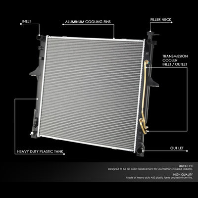 13072 Replacement Radiator<br>09-11 Kia Borrego 3.8L
