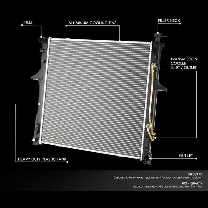 13072 Replacement Radiator<br>09-11 Kia Borrego 3.8L