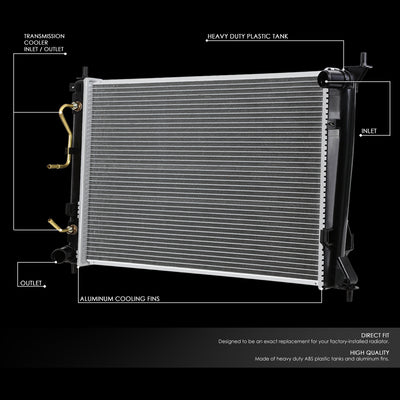 D-Motoring - 10-11 Kia Soul Radiator - Aluminum - 2