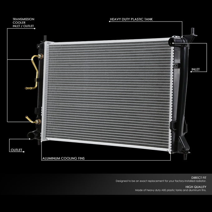 D-Motoring - 10-11 Kia Soul Radiator - Aluminum - 2