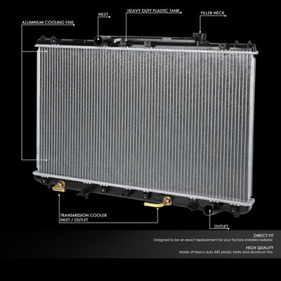 D-Motoring - 92-96 Toyota Camry 2.2L 4-Cyl AT Radiators - Aluminum - 2