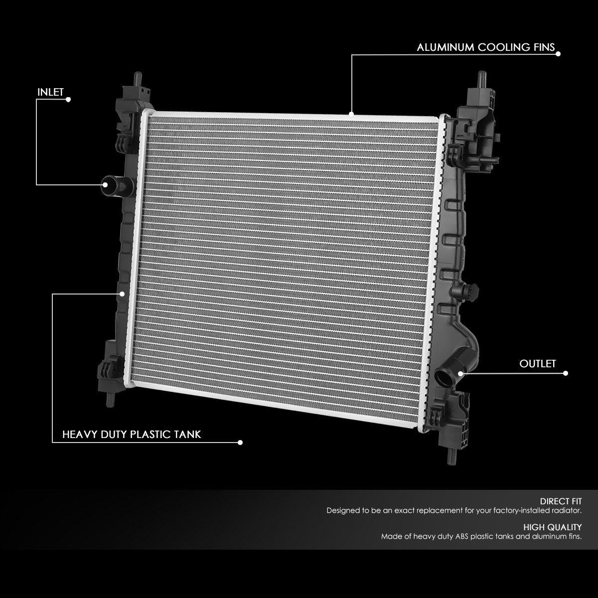 13-15 Chevy Spark 1.2L MT 13343 Replacement Radiator – CA Auto Parts