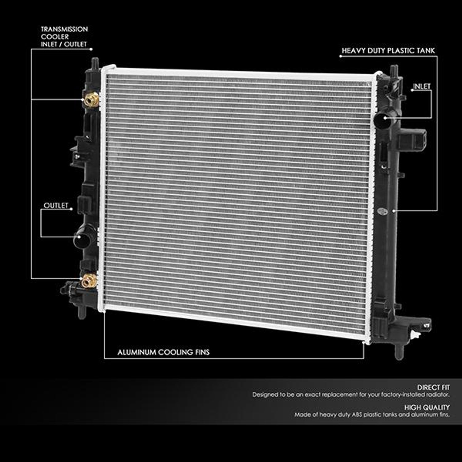13-15 CadillacS 14-15 CTS AT/MT 13351 Replacement Radiator – CA Auto Parts
