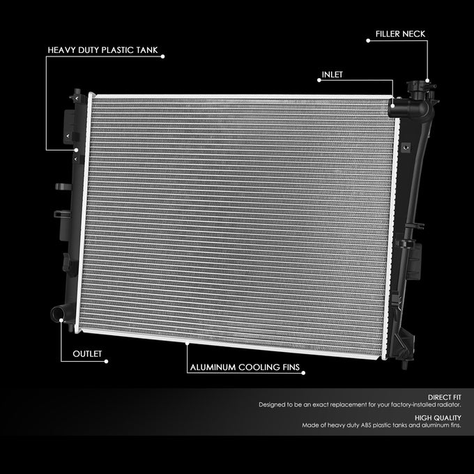 13531 Replacement Radiator<br>11-15 Hyundai Sonata Kia Optima, 2.4L Hybrid AT/MT
