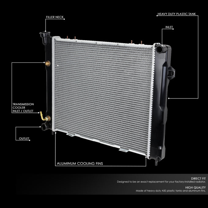 D-Motoring - 93-97 Jeep Grand Cherokee 4.0 Radiator - Aluminum - 2