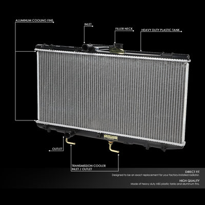 D-Motoring - Radiator - Aluminum - Geo Prizm/Toyota Corolla AT - 2
