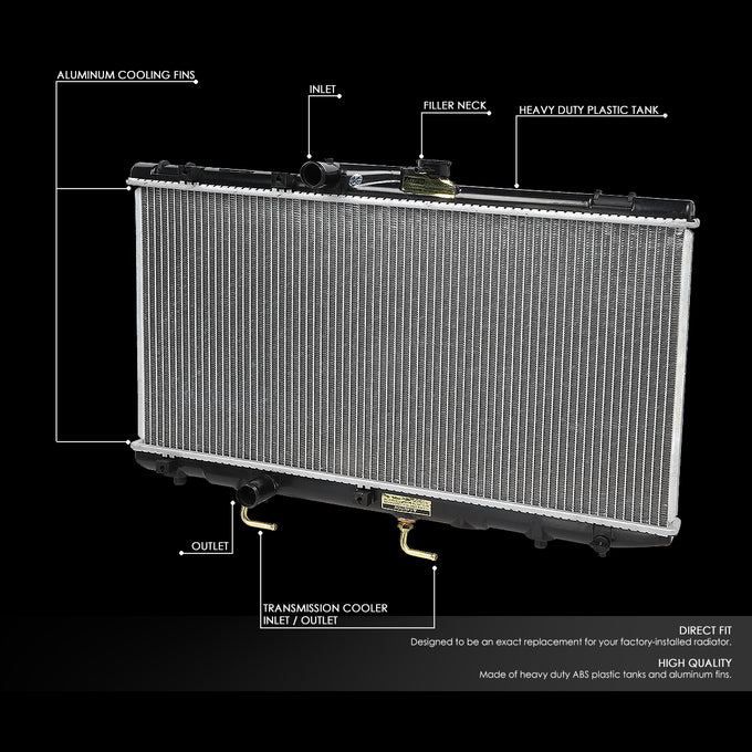 D-Motoring - Radiator - Aluminum - Geo Prizm/Toyota Corolla AT - 2