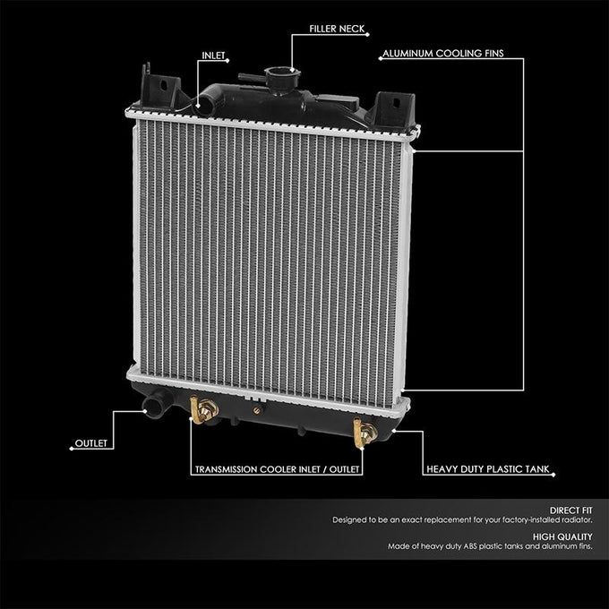 1444 Replacement Radiator<br>89-92 Chevy sprint, 92 Metro, 89-94 Geo Metro Suzuki Swift