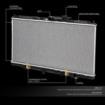 D-Motoring - 94-01 Honda Accord 2.2L Prelude AT Radiator - Aluminum - 2