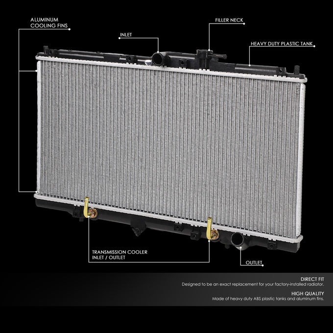 D-Motoring - 94-01 Honda Accord 2.2L Prelude AT Radiator - Aluminum - 2