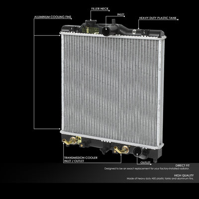 D-Motoring - Radiator - Aluminum - 92-00 Honda Civic(Del Sol) MT - 2