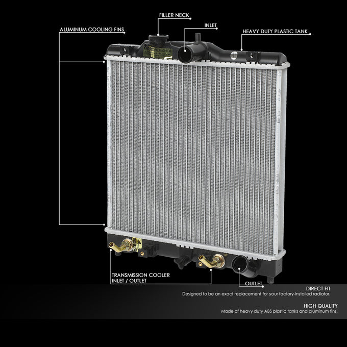 D-Motoring - Radiator - Aluminum - 92-00 Honda Civic(Del Sol) MT - 2