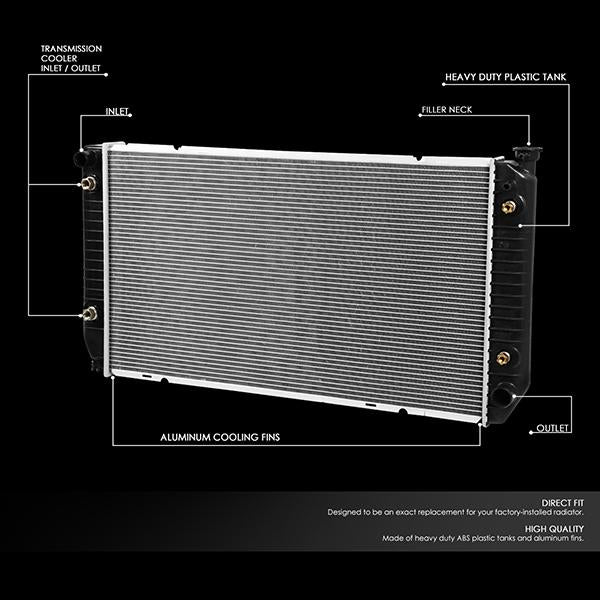 88-00 Chevy/GMC C/K Suburban 7.4L AT Radiator - OE Style - Aluminum - 2