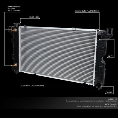 D-Motoring - 96-00 Grand Voyager Caravan AT Radiator - Aluminum - 2
