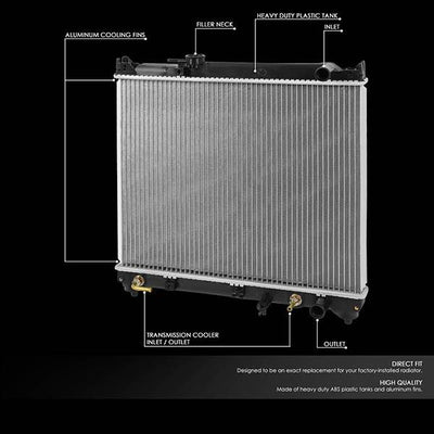 92-98 Suzuki Sidekick/Chevy Tracker AT Radiator - OE Style - Aluminum - 2