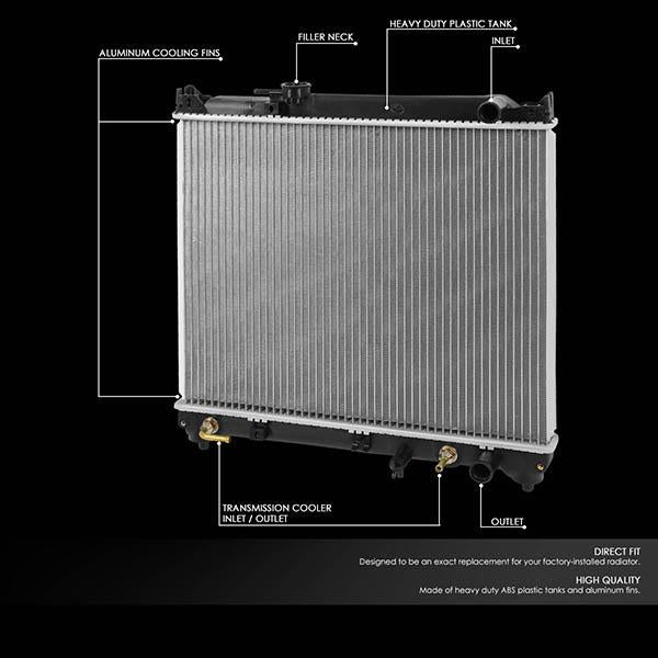92-98 Suzuki Sidekick/Chevy Tracker AT Radiator - OE Style - Aluminum - 2