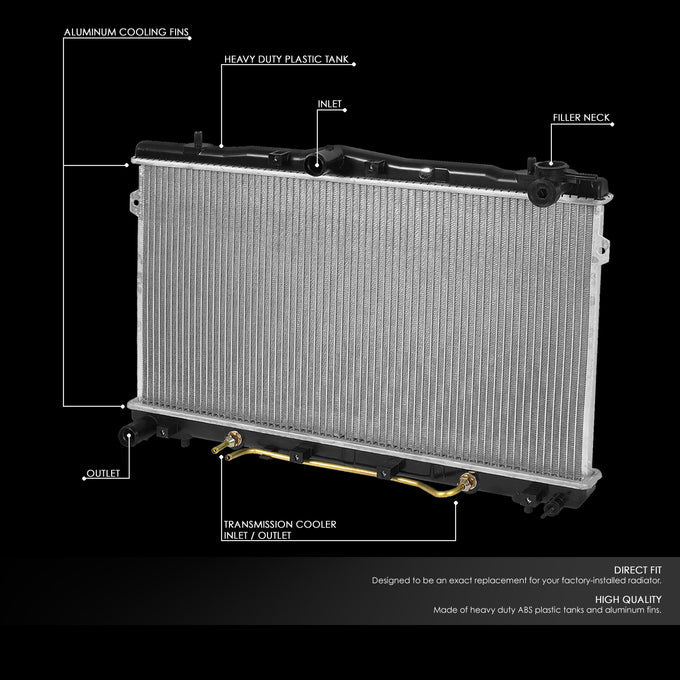D-Motoring - 96-01 Elantra Tiburon AT MTRadiator - OE Style - Aluminum - 2