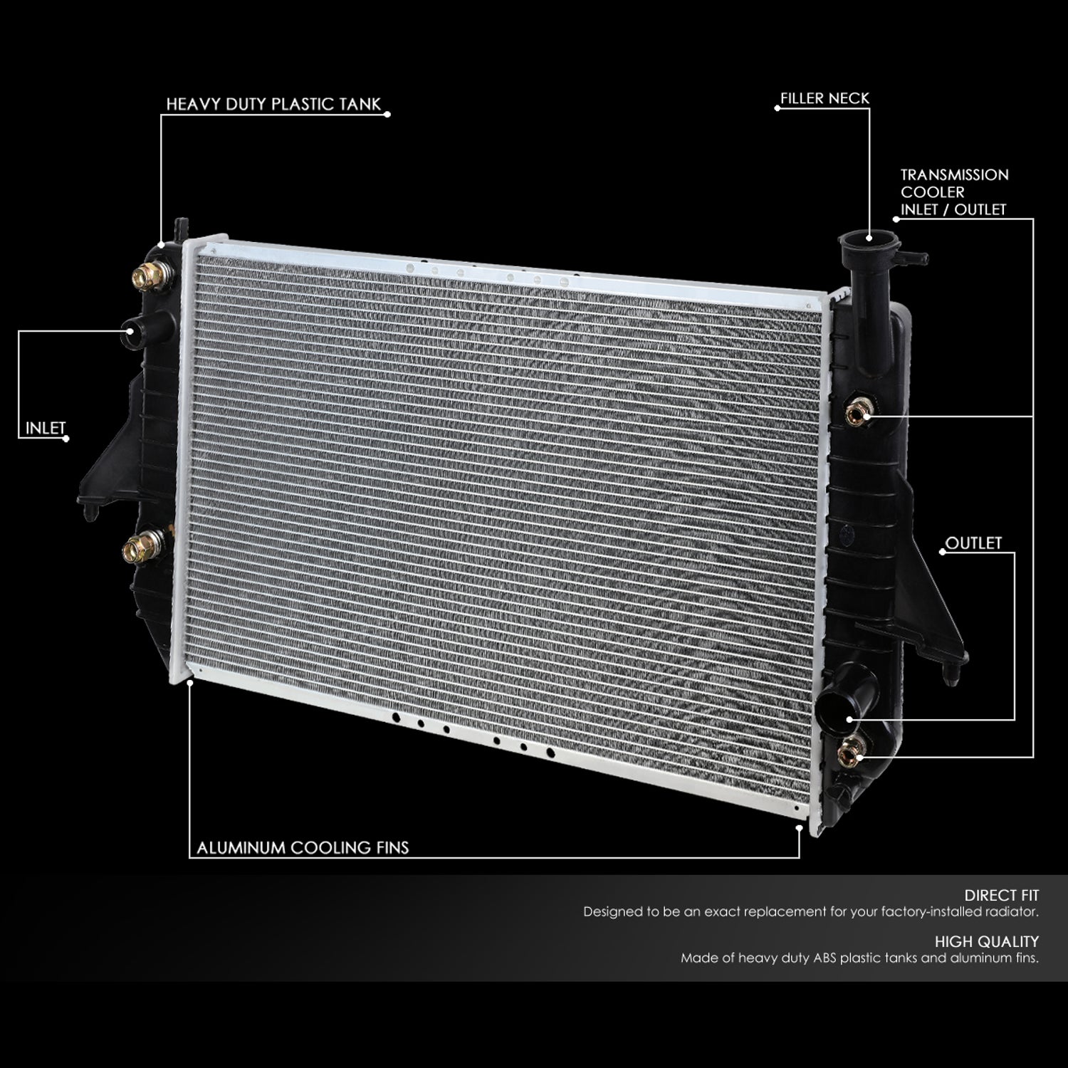03 Astro Radiator 96-05 Chevy Astro GMC Safari w/EOC AT w/EOC 2003 Replacement Radiator ...