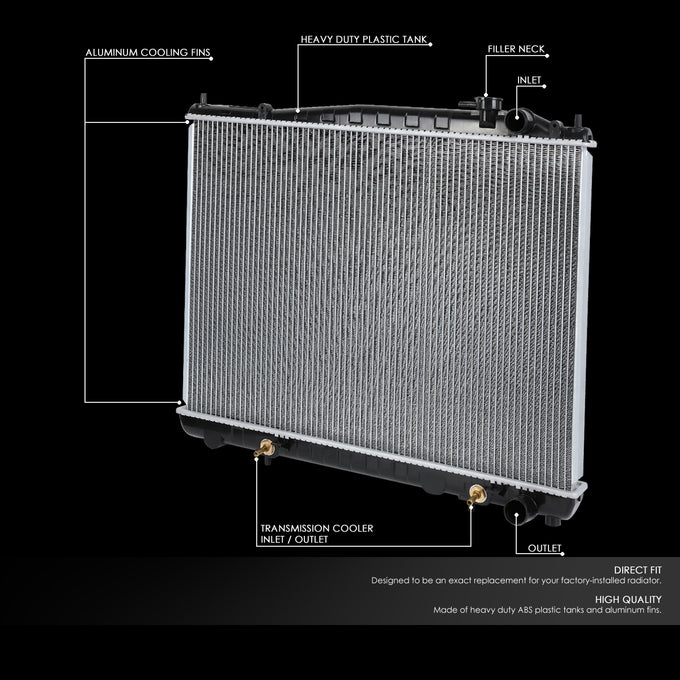 D-Motoring - 96-00 Nissan PAThfinder/Infiniti QX4 AT Radiators - Aluminum - 2
