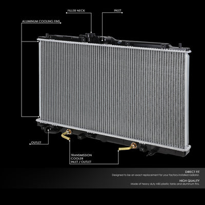 D-Motoring - 98-02 Honda Accord V6/Acura Tl AT Radiators - Aluminum - 2