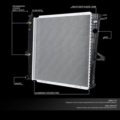 D-Motoring - 98-11 Ford Ranger Mazda B3000 AT Radiator - Aluminum - 2